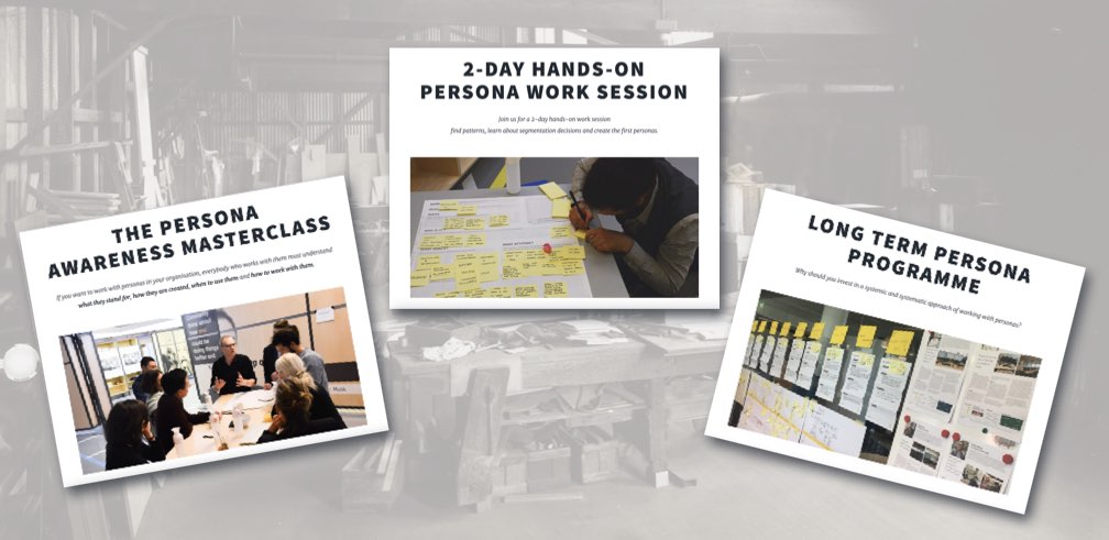 Book now: 1. The Persona Awareness Masterclass for Managers, 2. The 2-Day Persona Workshop, 3. The Persona Long Term Programme
